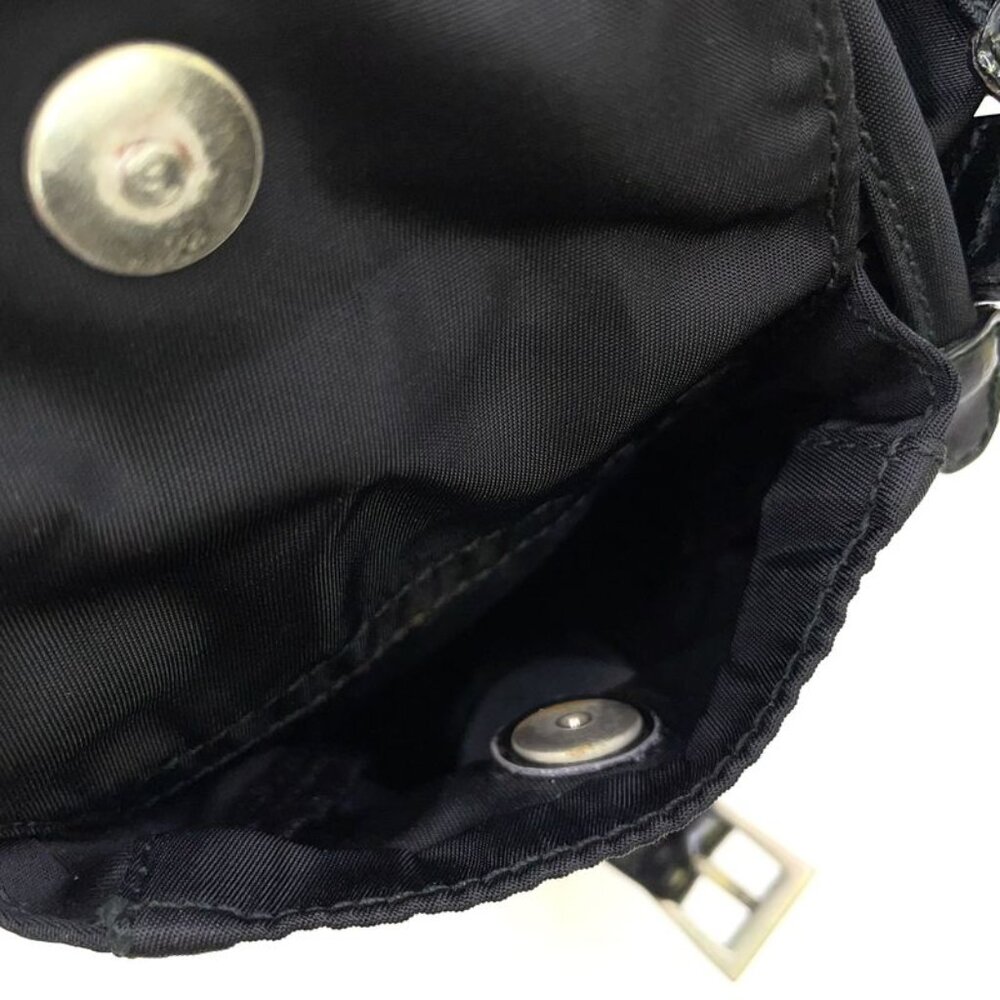 Prada Nylon Black Backpack Silver - image 14